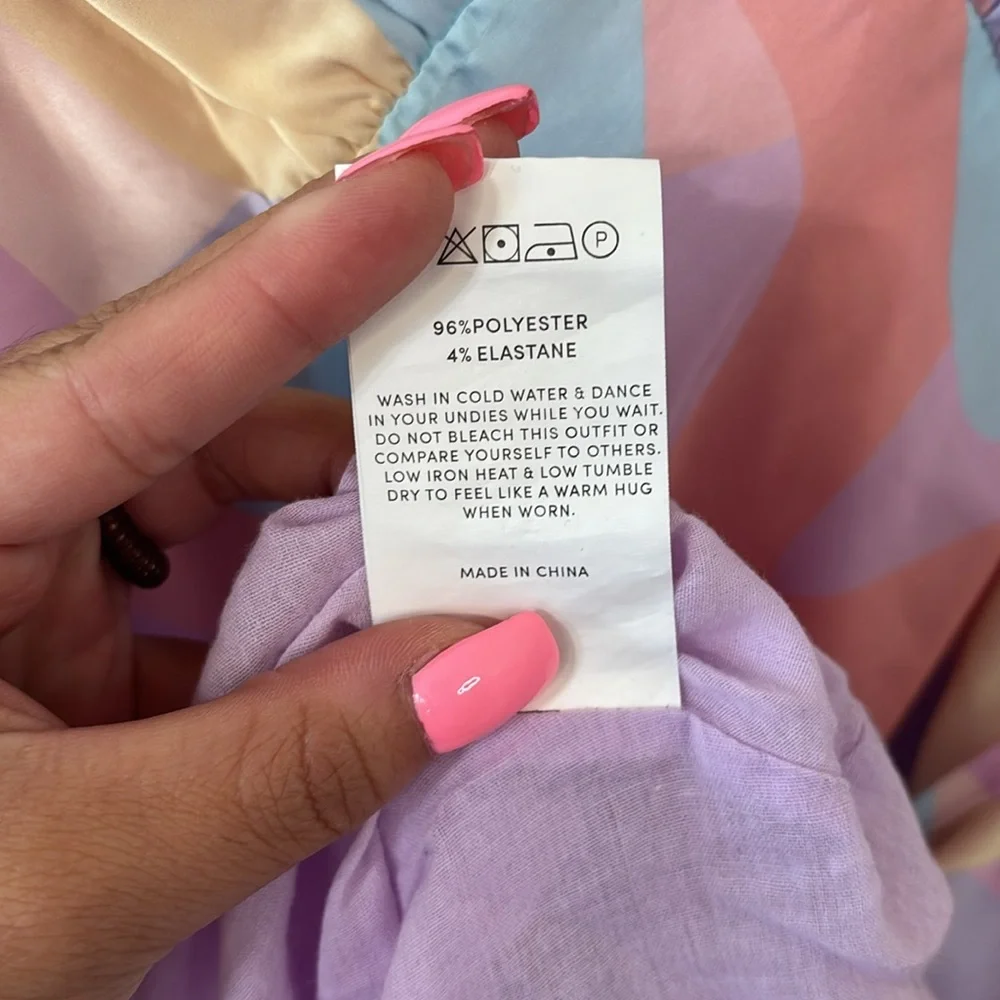 Peppermayo Audrey Vintage Slip Dress Pastel Wave Size 4 - Picture 9 of 10